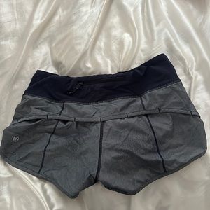 Grey and navy lululemon shorts size 0